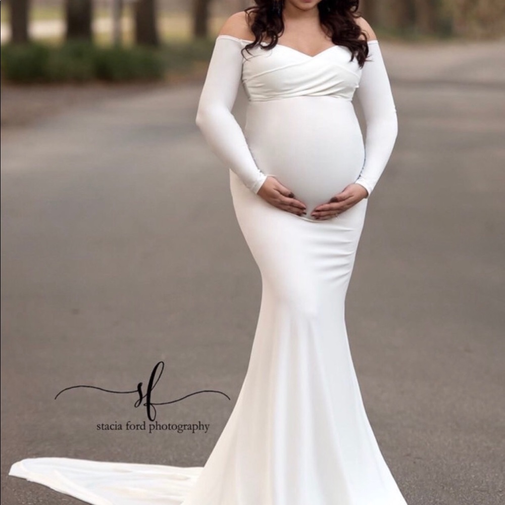 Scarlet Maternity Dress Off Shoulders